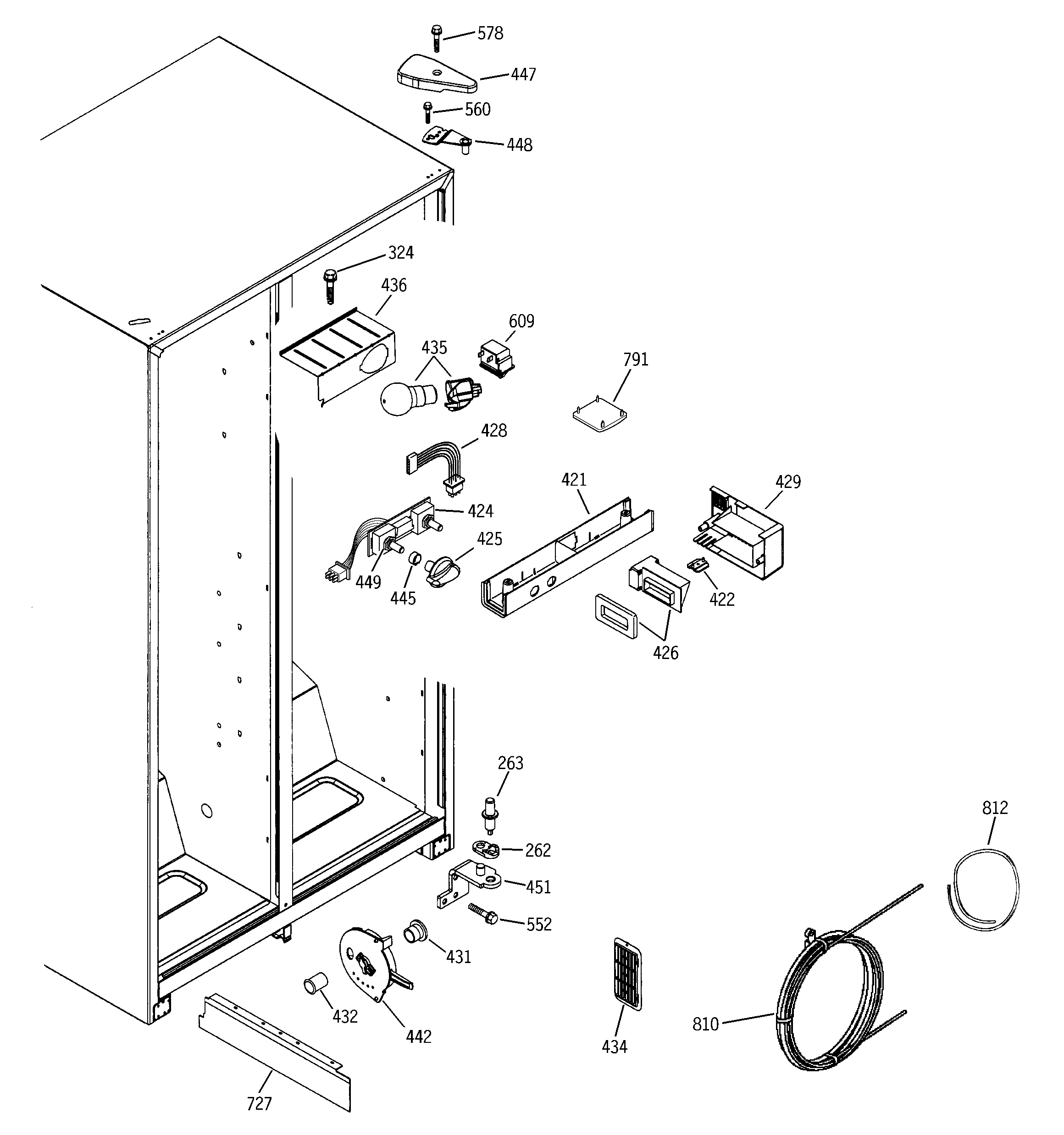 GE GSS20IEMDCC fresh food section diagram