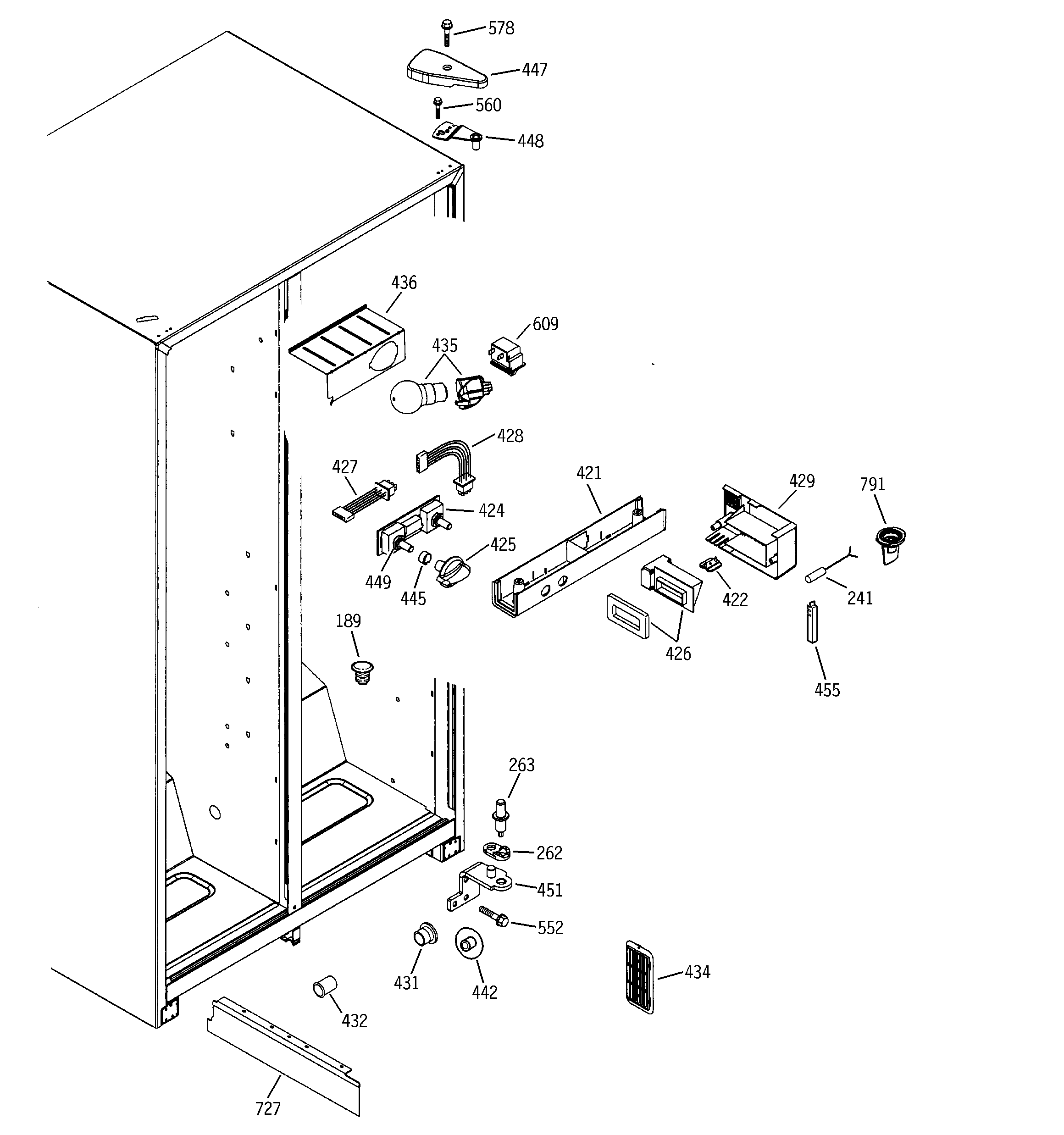 GE GSS22IBMACC fresh food section diagram