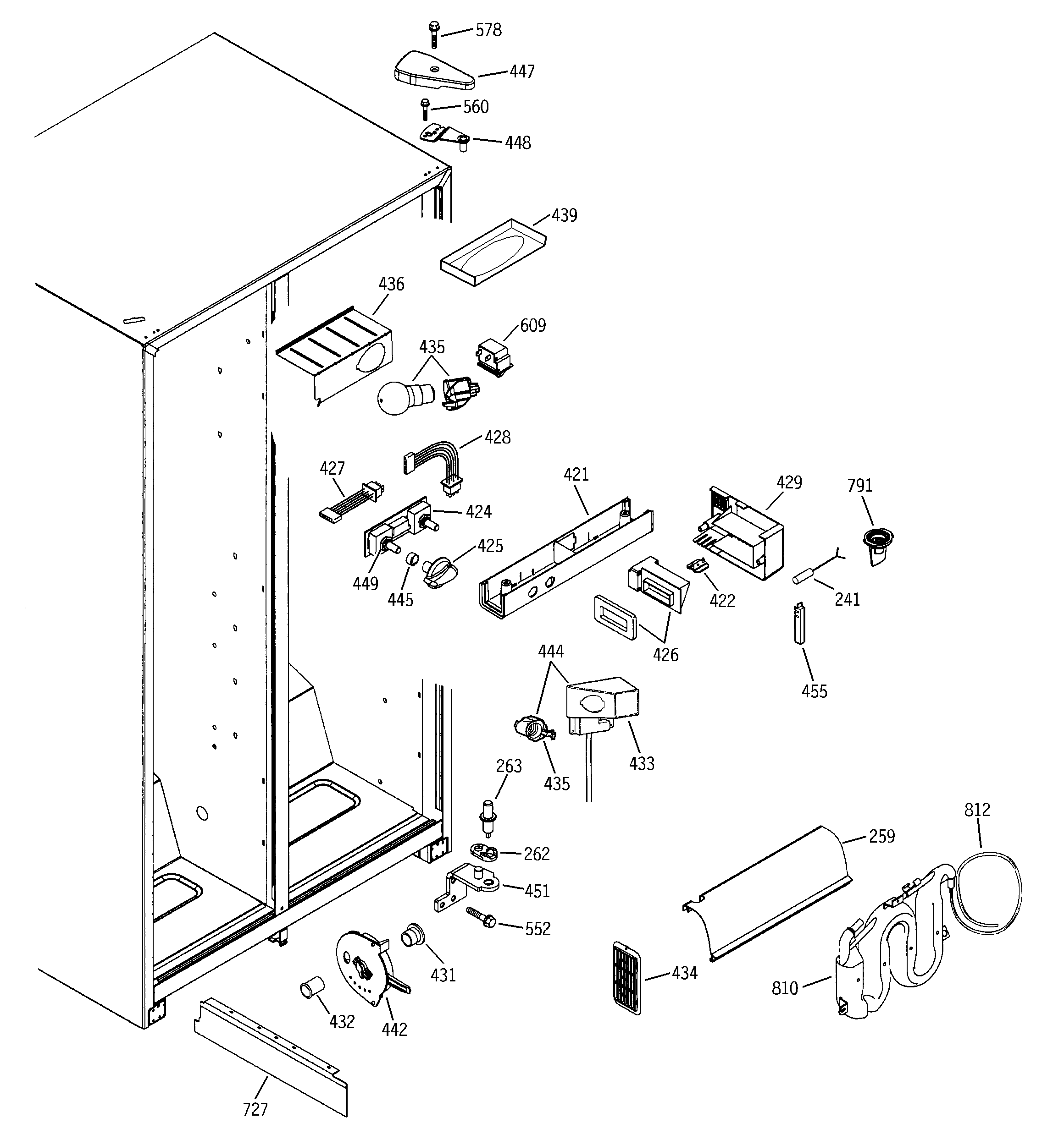 GE PSG22MIMBFBB fresh food section diagram
