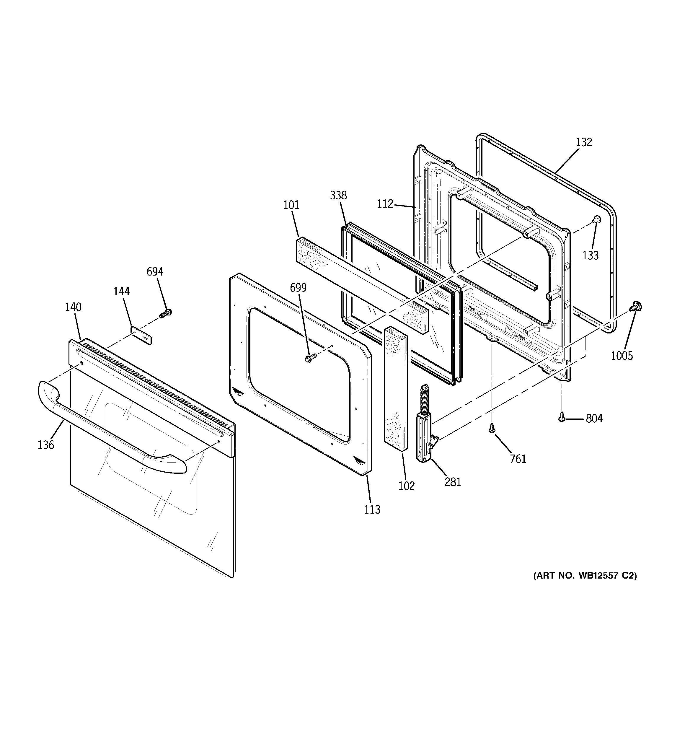 GE JKS06BF2BB door diagram