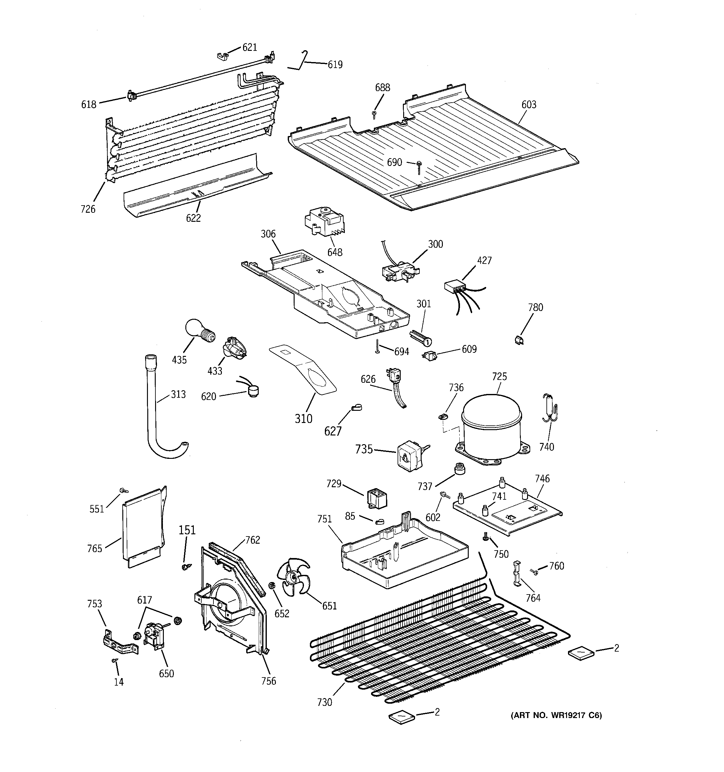 GE GTS18BBMFRWW unit parts diagram