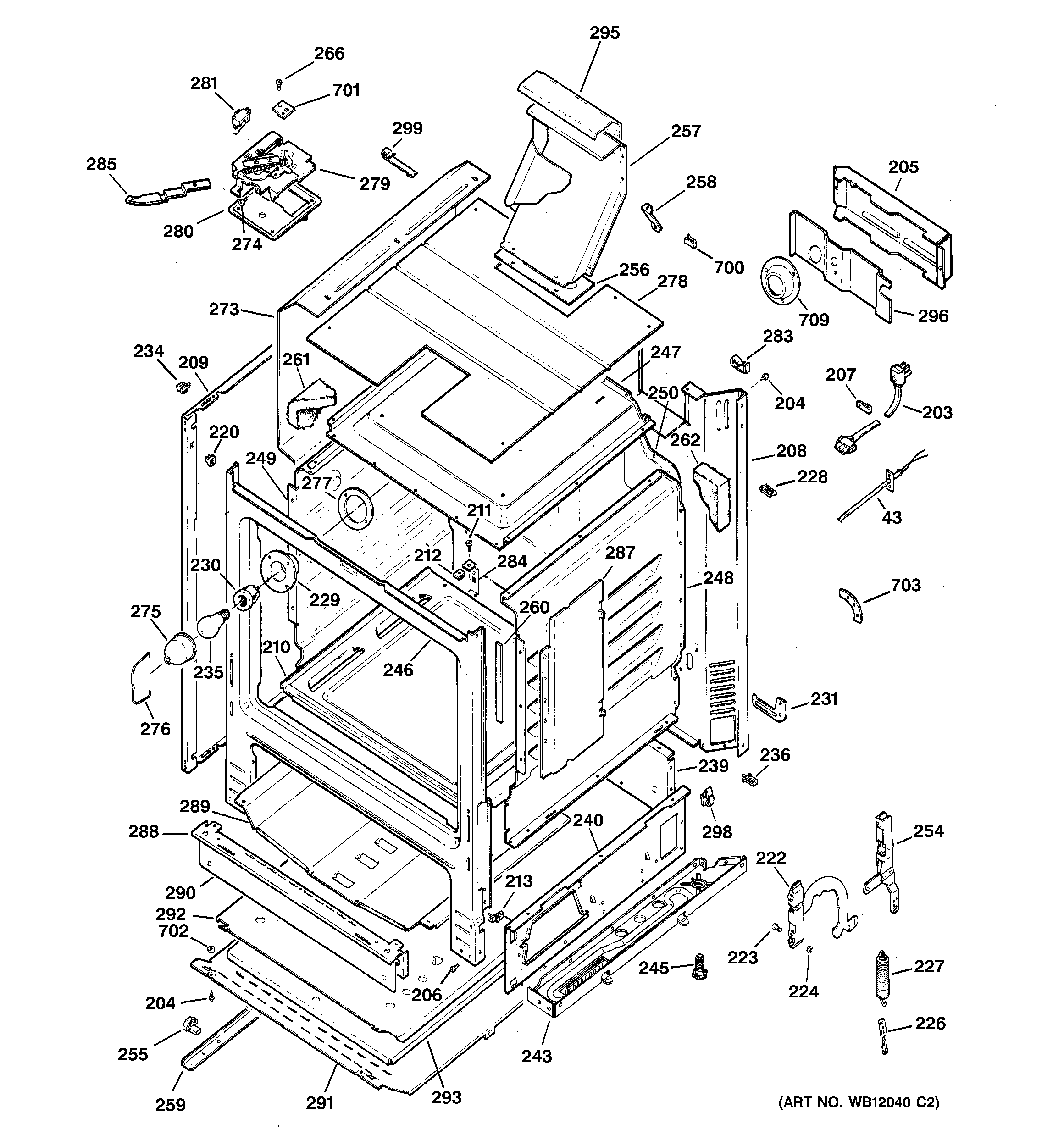 GE JGBP28WEH1WW body parts diagram