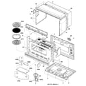 GE SCB2000FWW01 oven cavity parts diagram