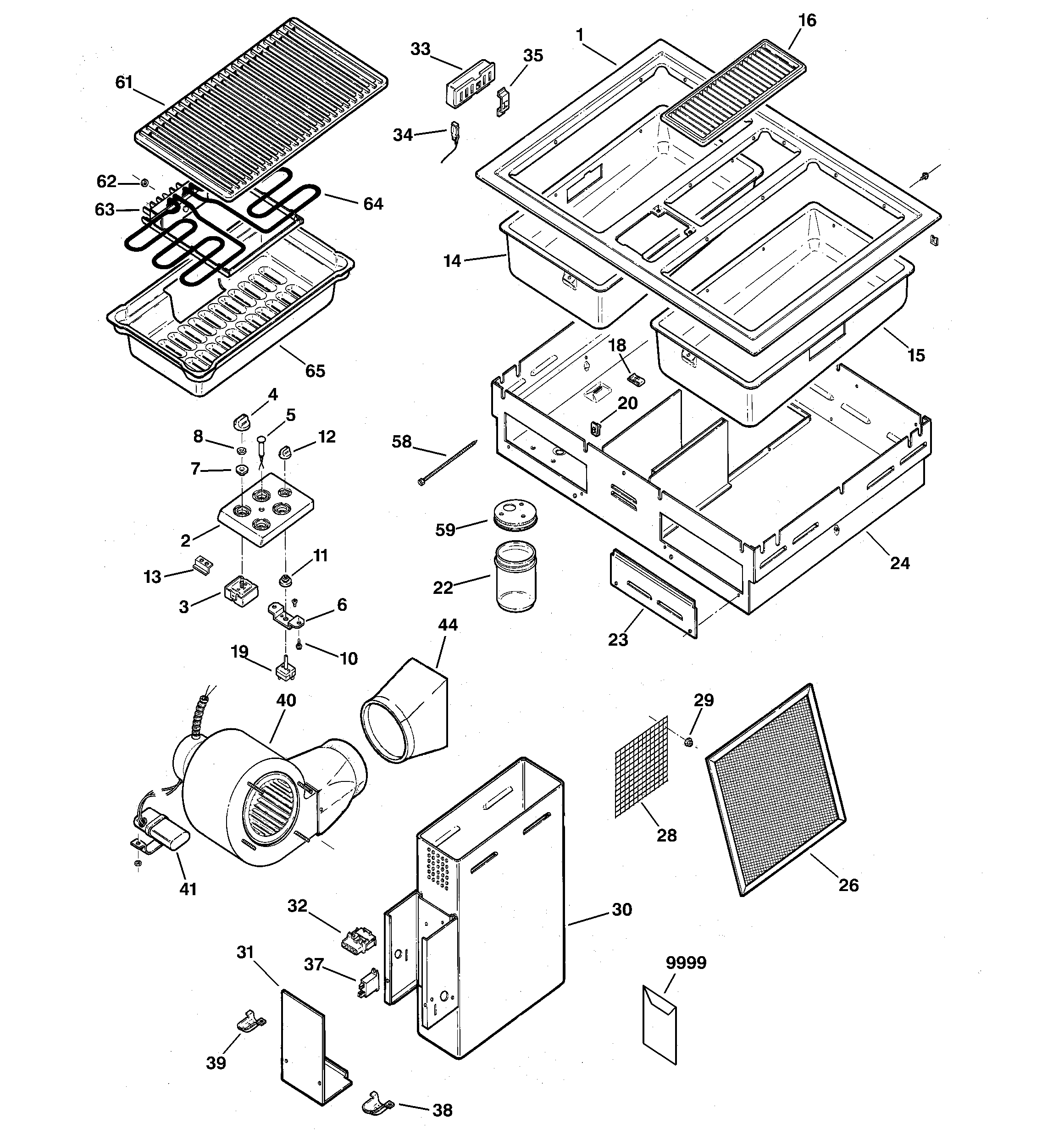 GE JP389BD1BBC cooktop diagram