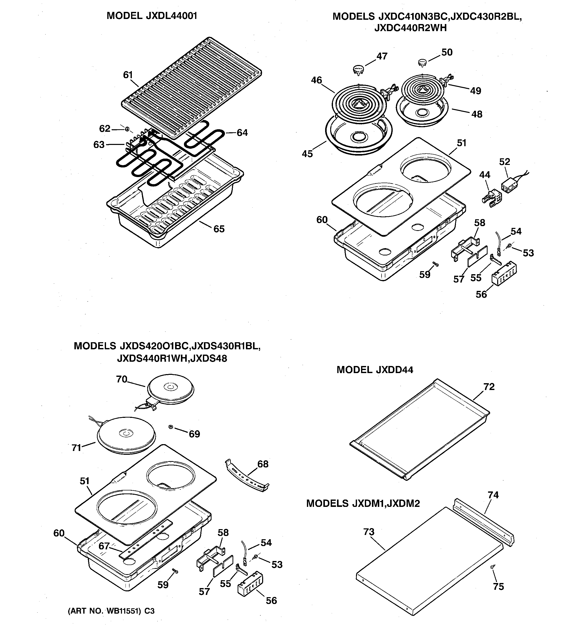 GE JP389BD1BBC accessory modules diagram