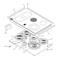GE JD968KF4CC cooktop diagram
