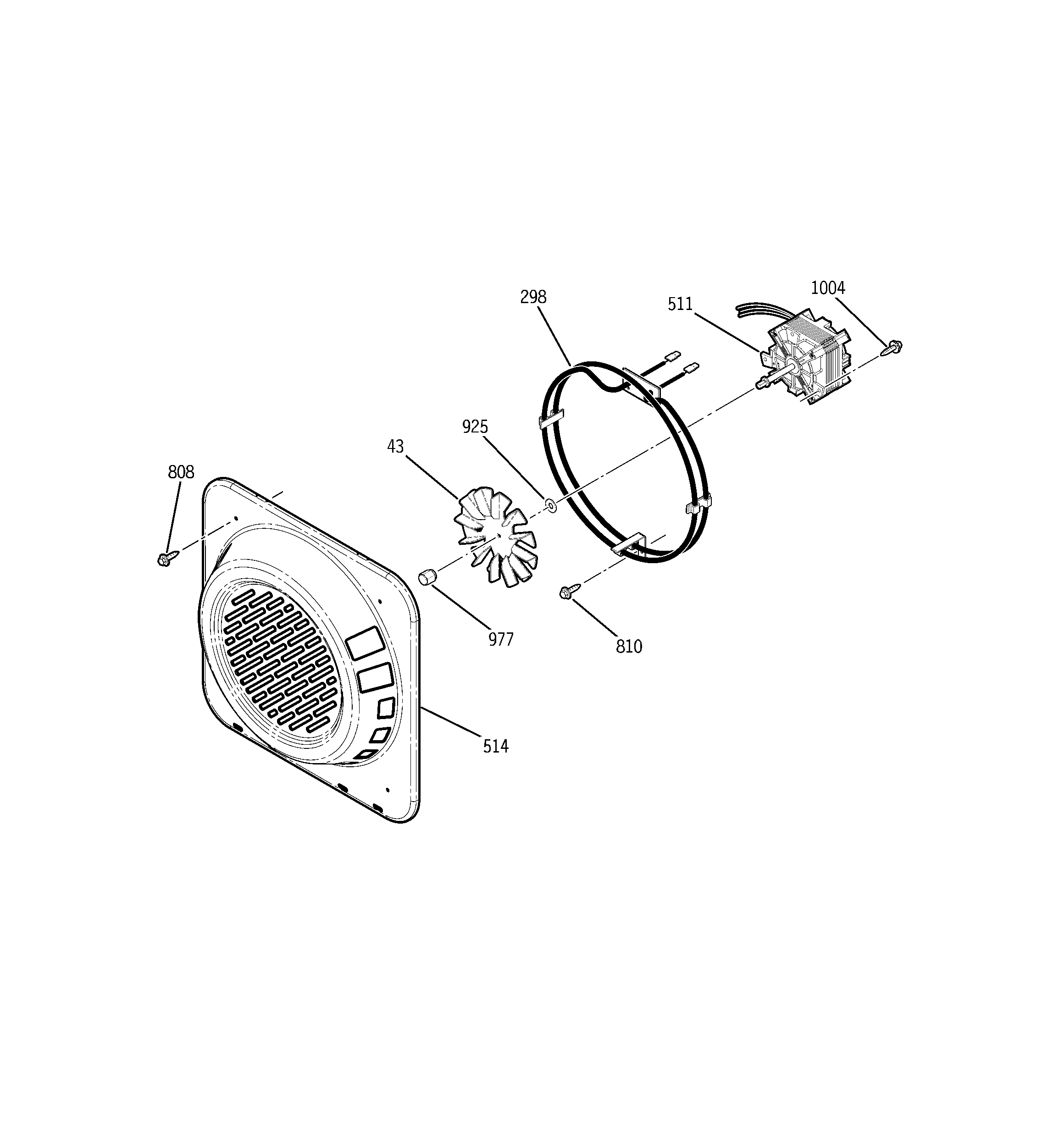 GE JD968SF4SS convection fan diagram