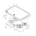 GE JDP47WF4WW cooktop diagram