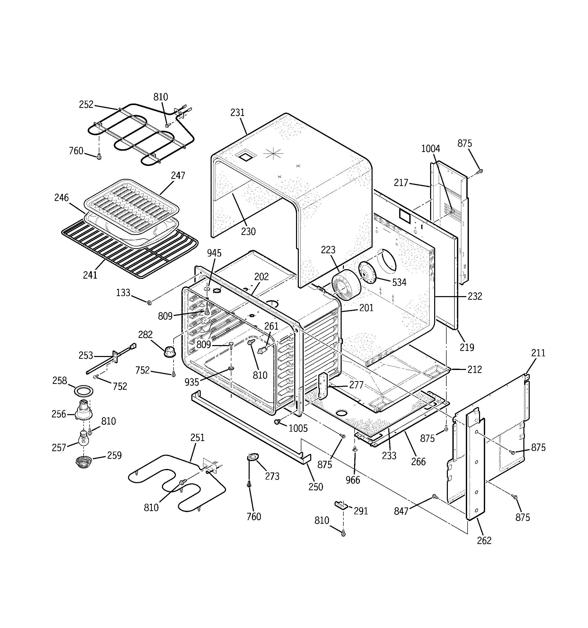 GE JDP47WF4WW body parts diagram