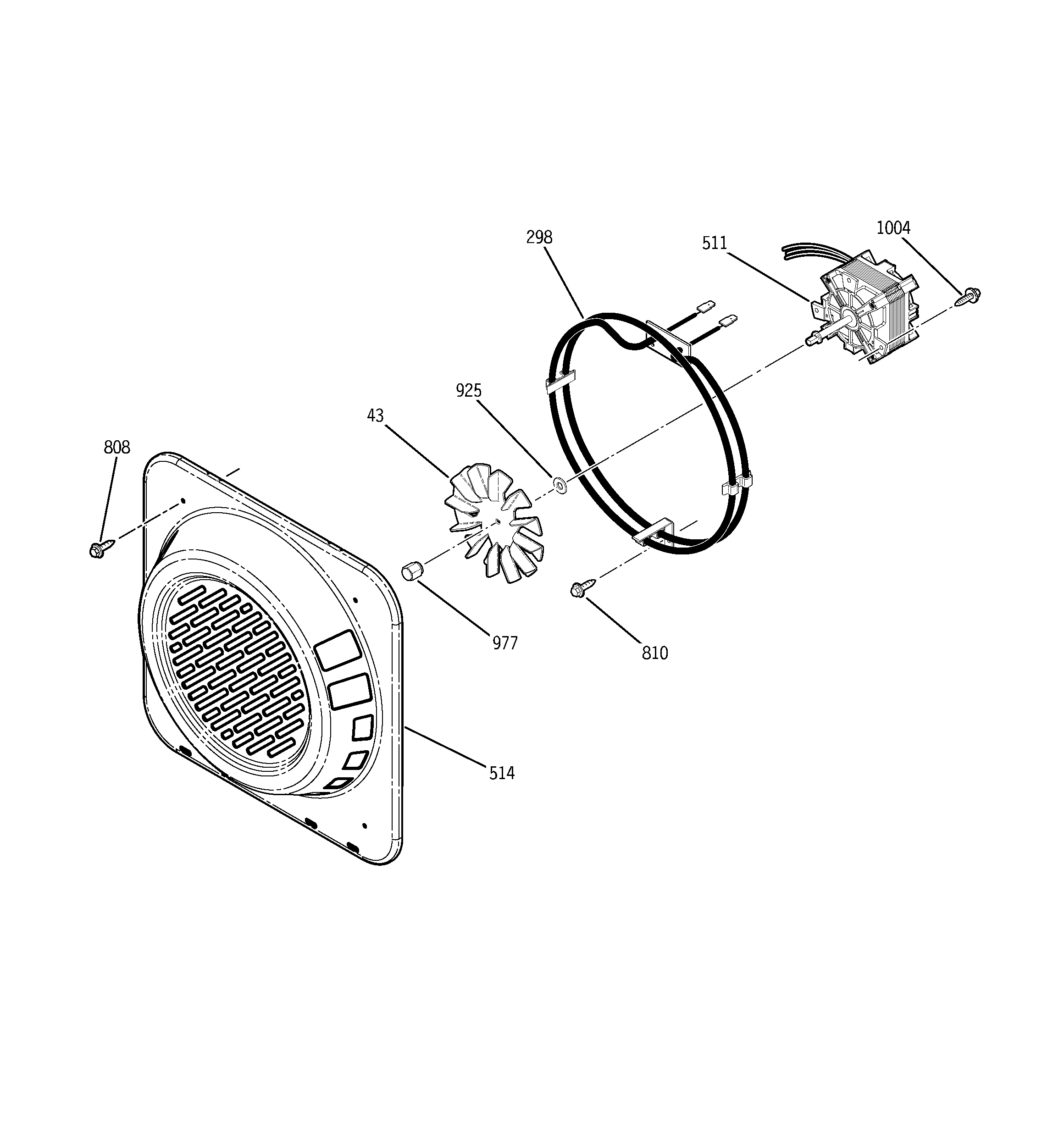 GE JCS968KF4CC convection fan diagram