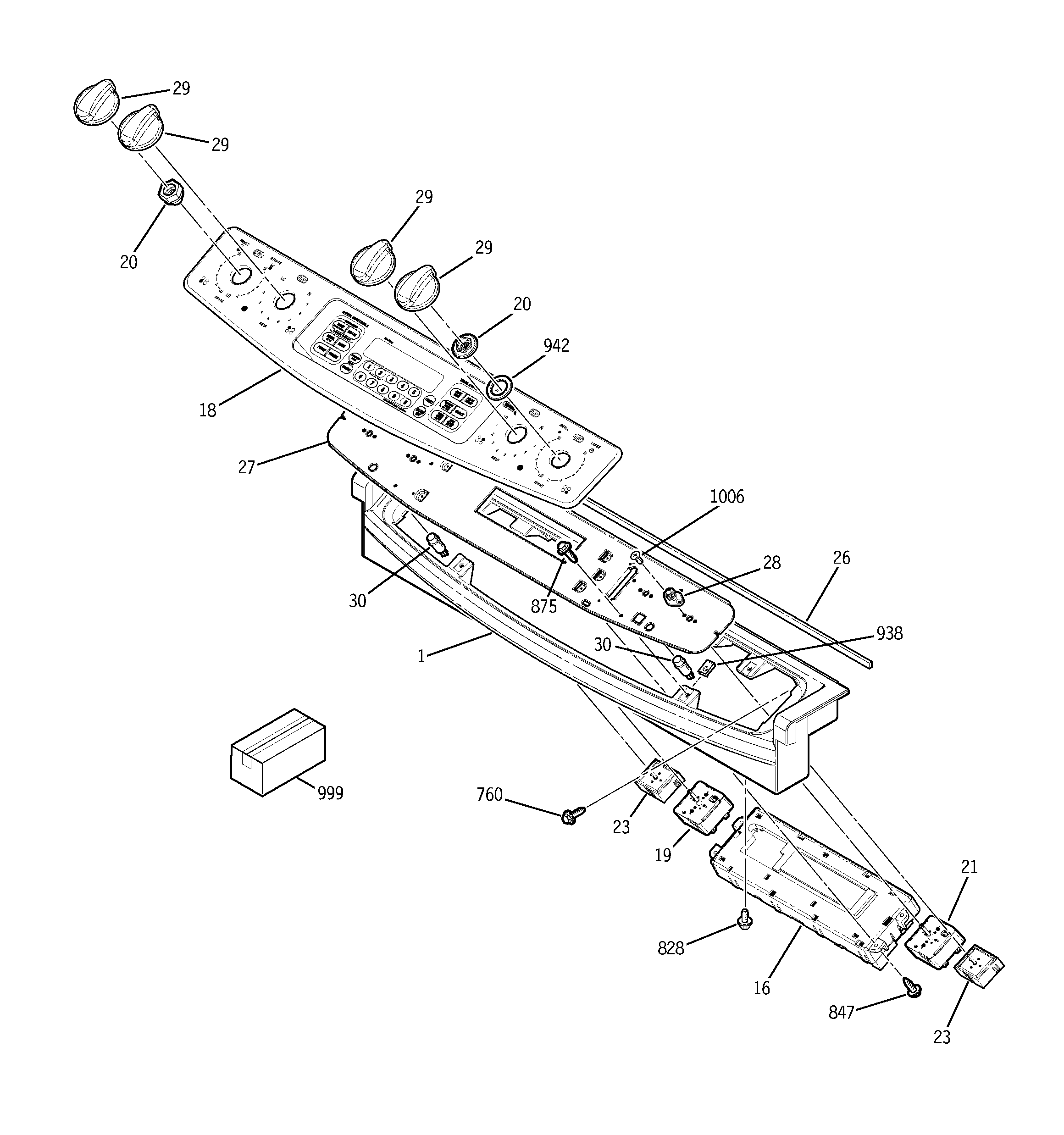 GE JS968SF4SS control panel diagram
