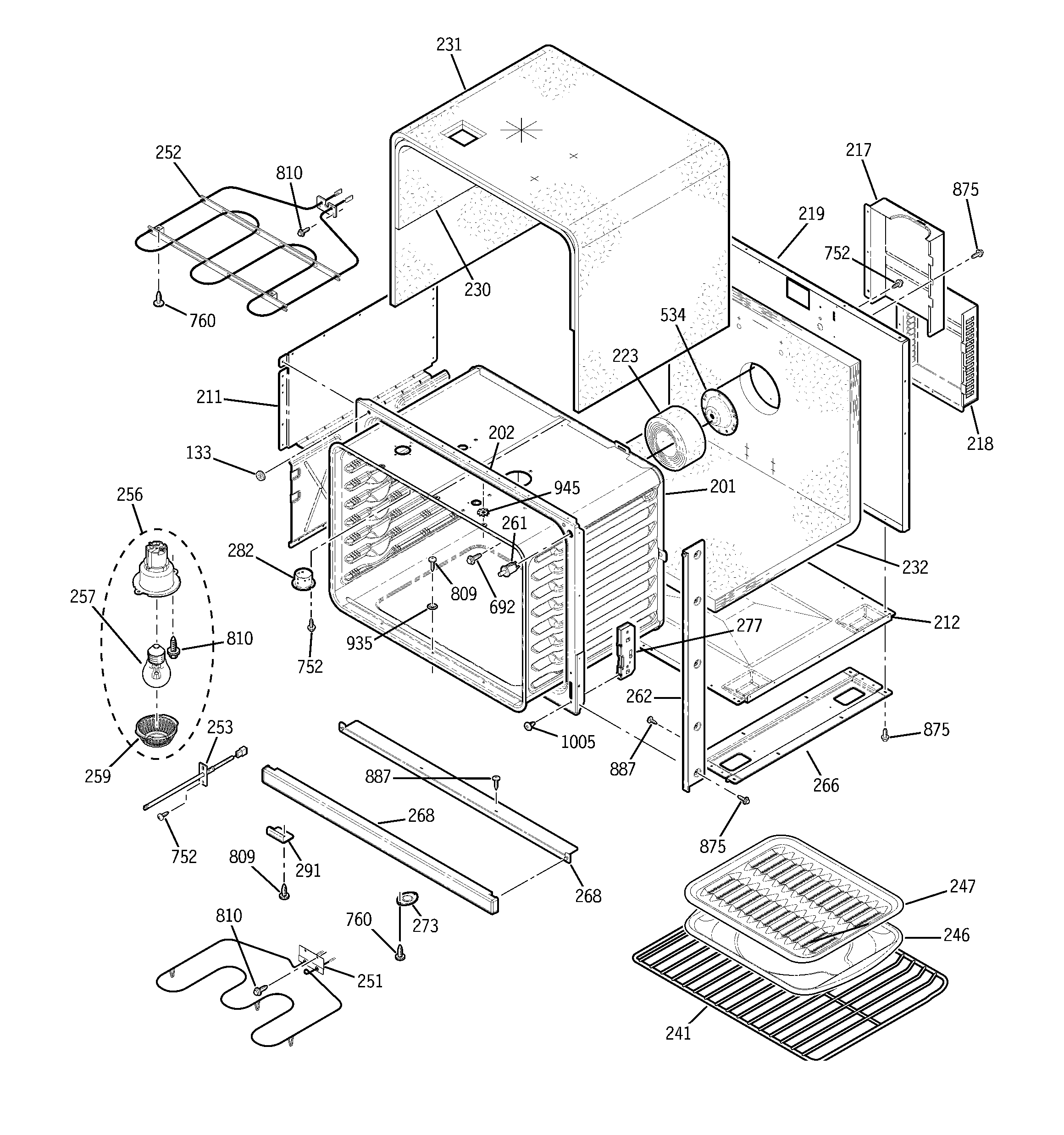 GE JTP25SH1SS body parts diagram
