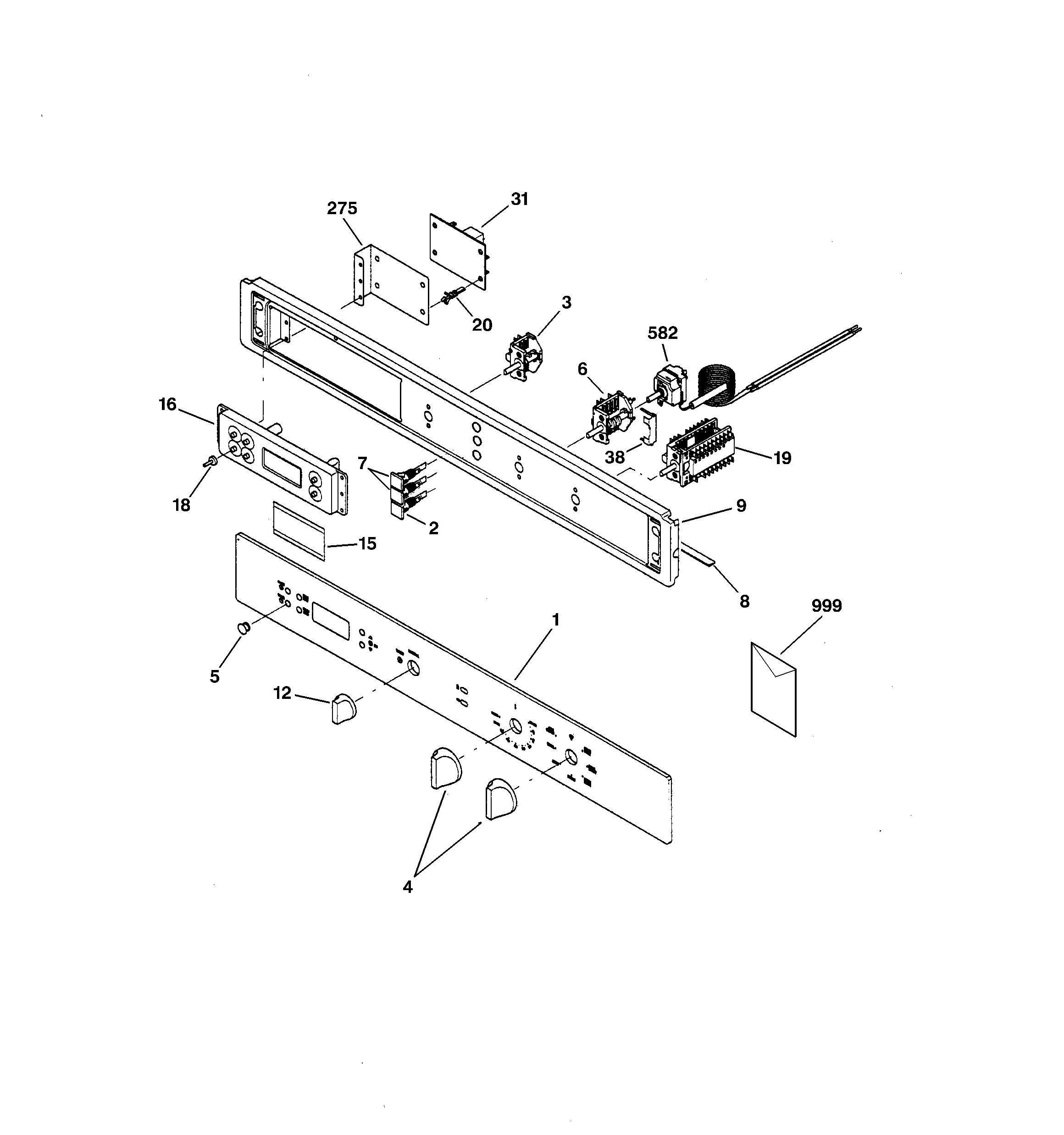 GE ZET837SB3SS control panel diagram