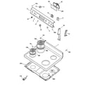 GE JBS16GV3 control panel & cooktop diagram