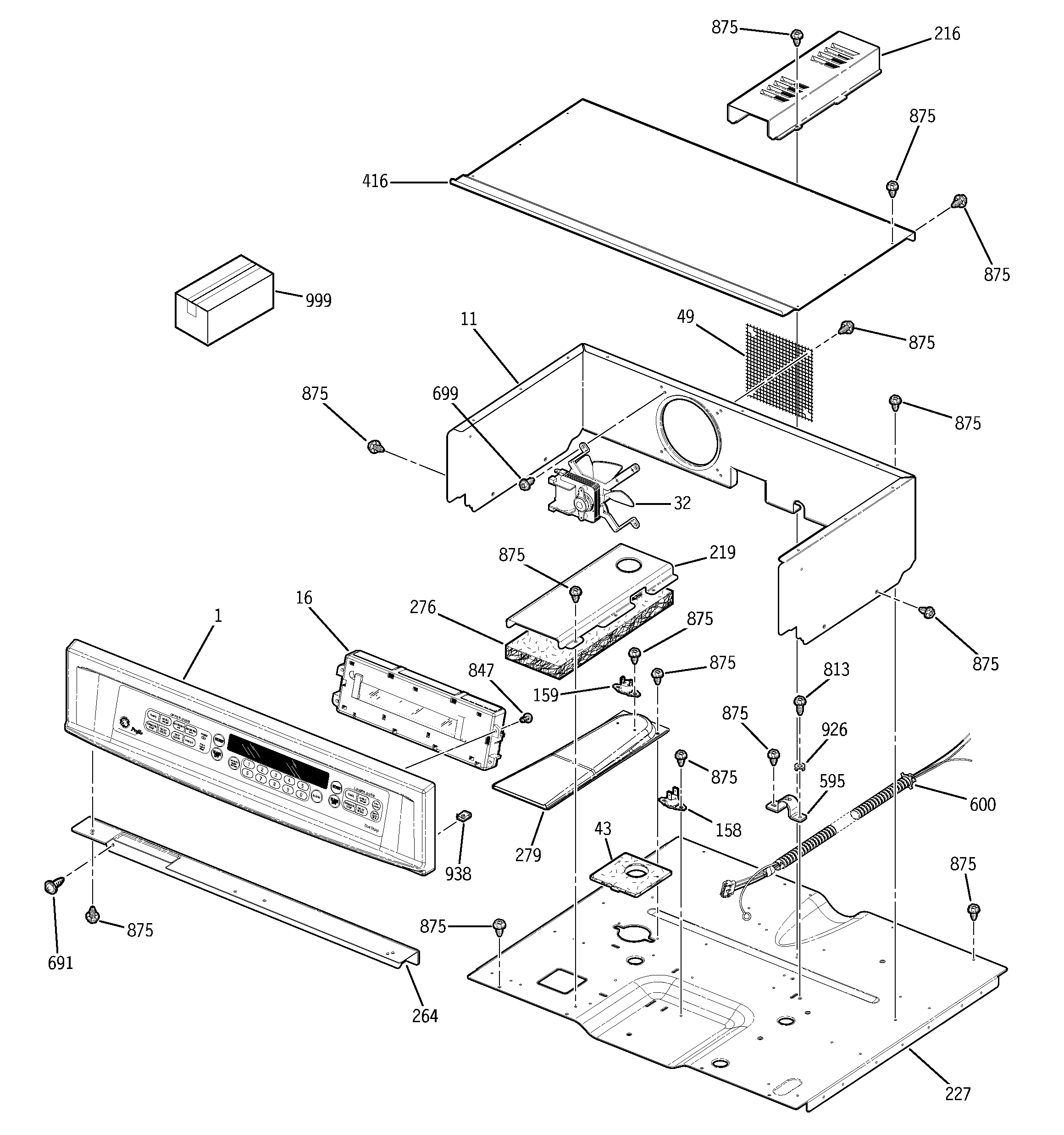 GE JKP56CD1CC control panel diagram