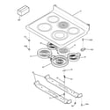 GE JBP80BH2BB cooktop diagram