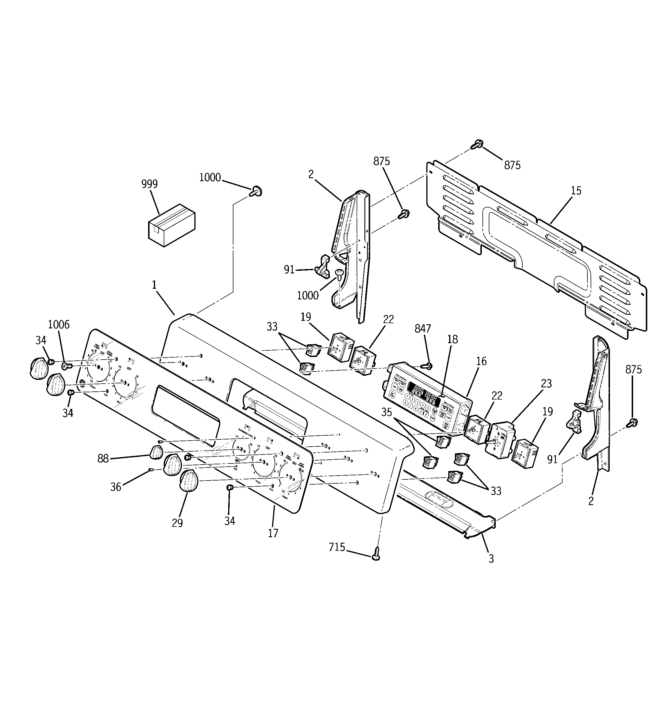 GE JBP84SH2SS control panel diagram