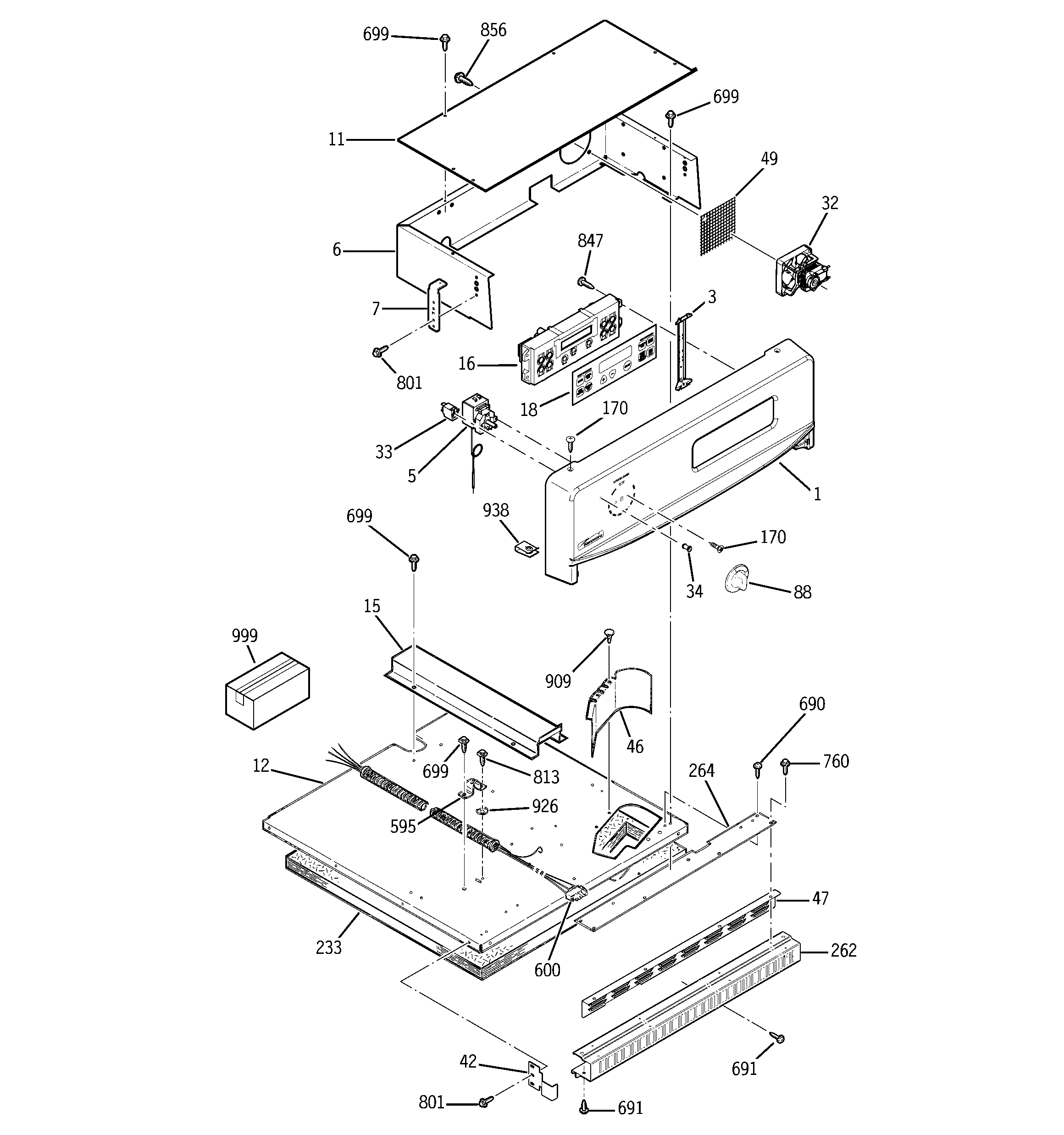 GE JRP28BJ1BB control panel diagram