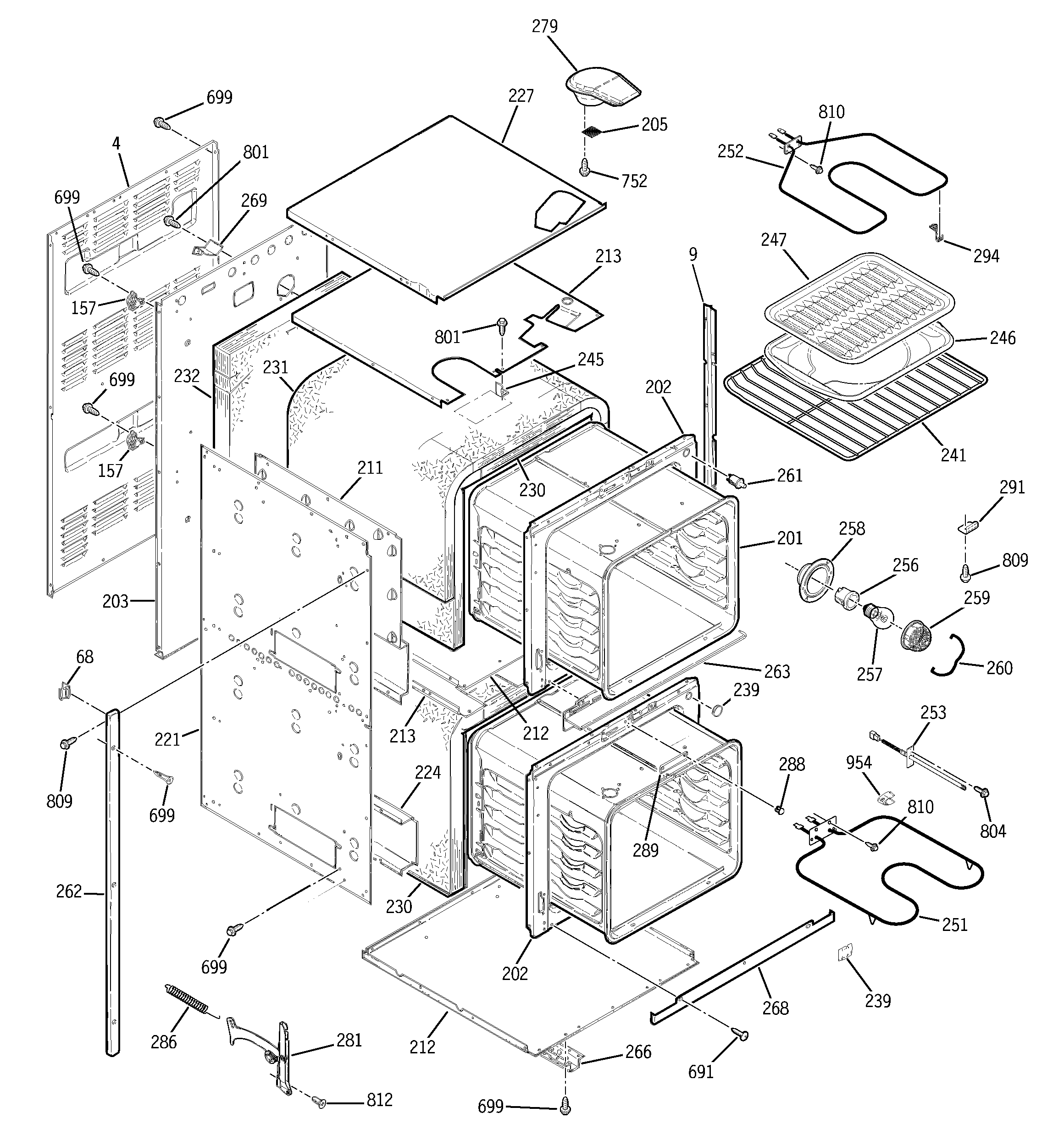 GE JRP28BJ1BB body parts diagram
