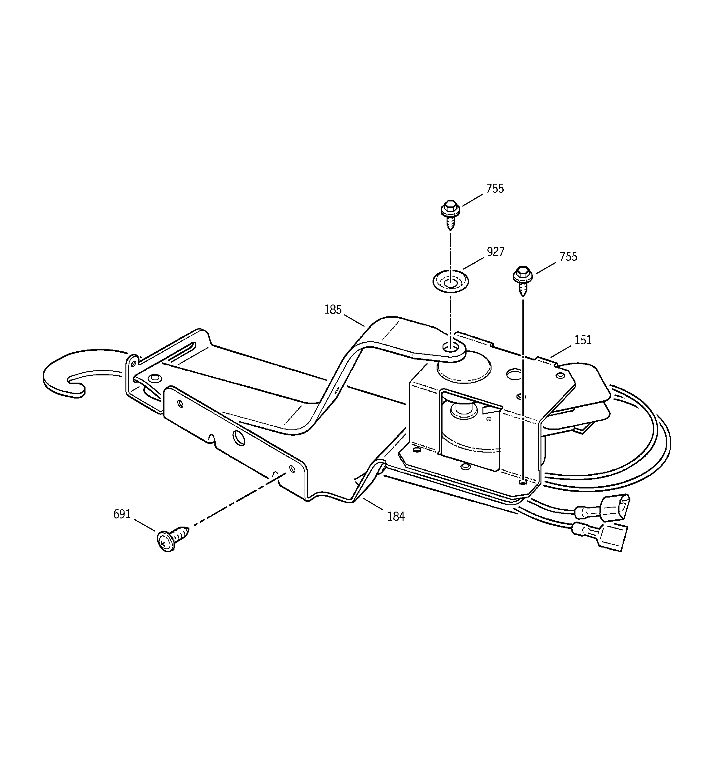 GE JRP28BJ1BB door lock diagram
