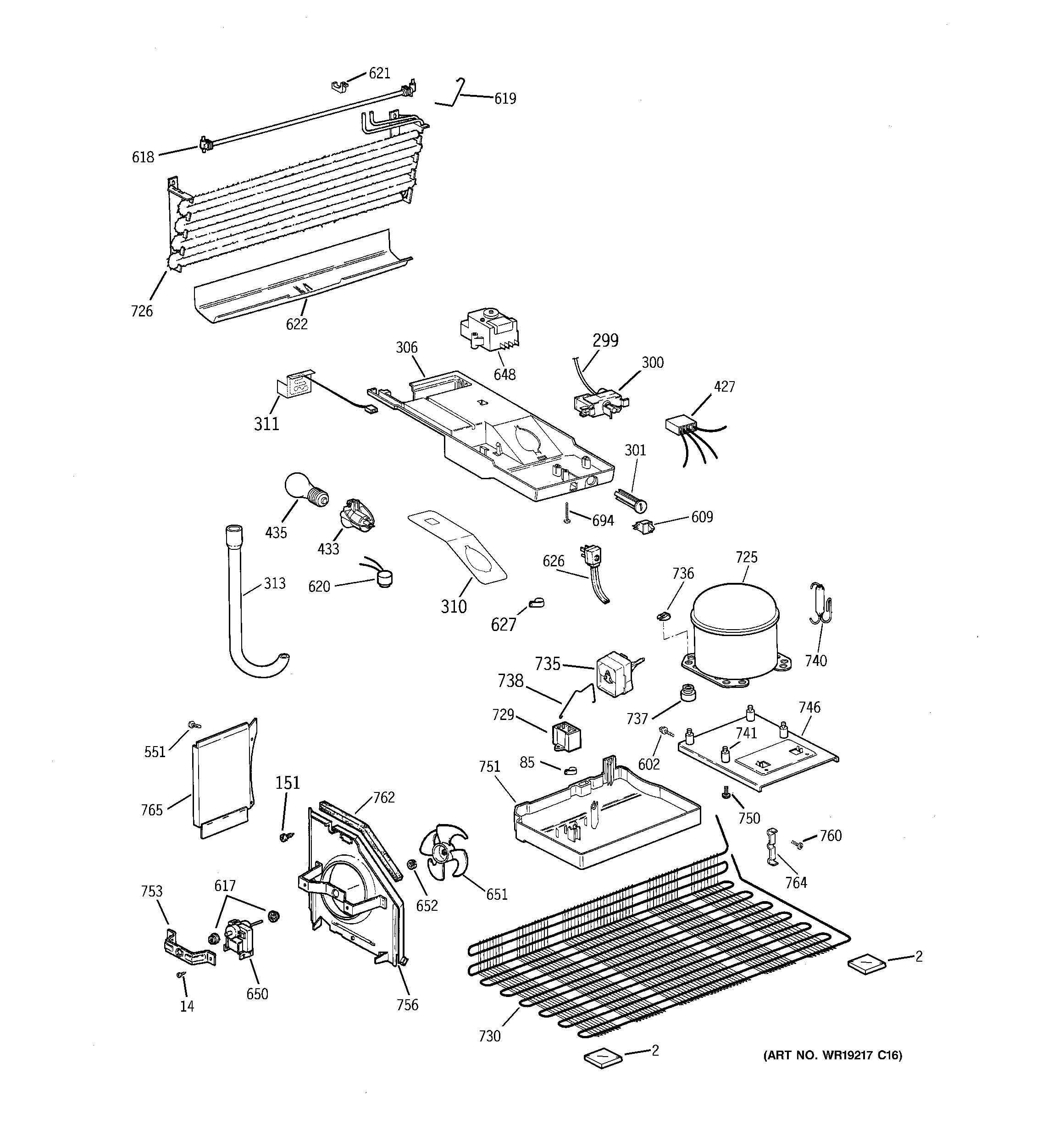 GE GTT15BBRERWW unit parts diagram