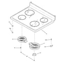 GE JBP68SH2SS cooktop diagram