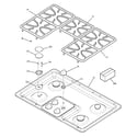 GE JGP628WEJ1WW control panel & cooktop diagram