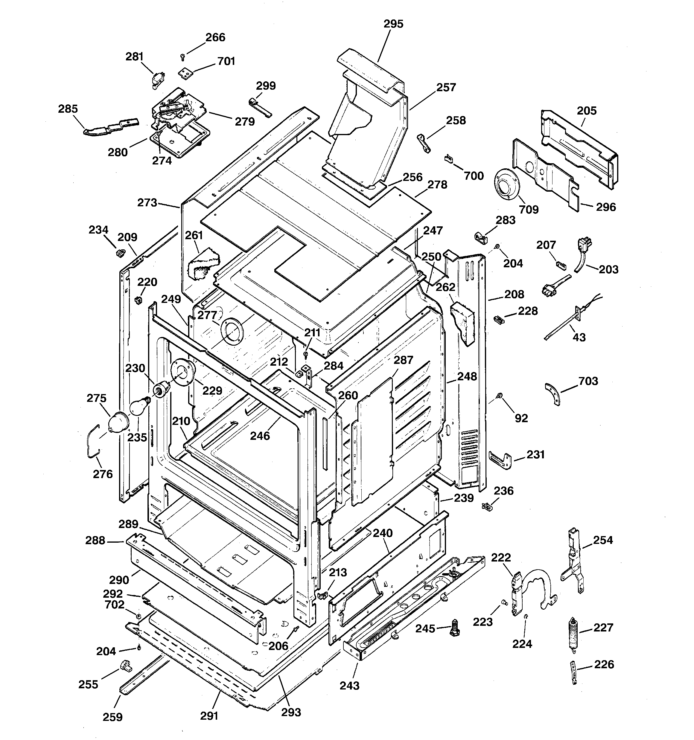 GE JGBP28BEH3CT body parts diagram