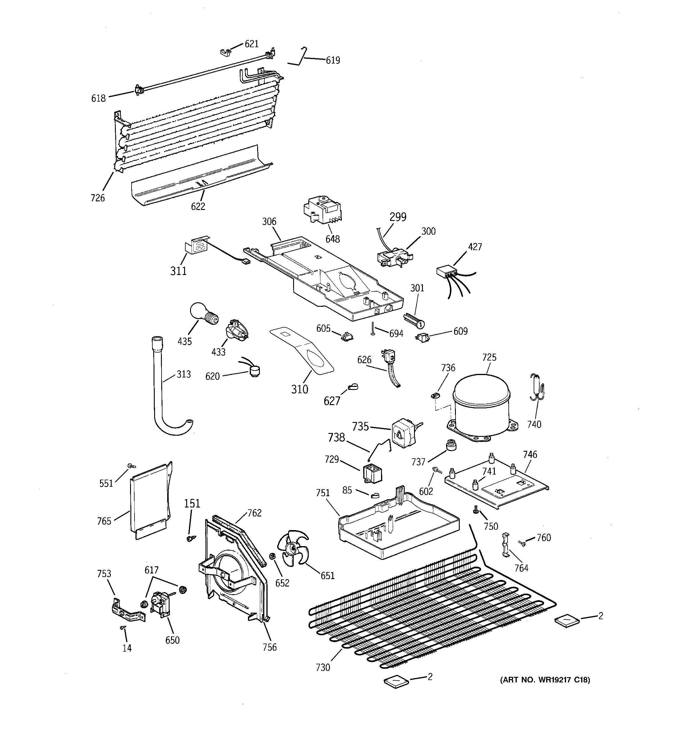 GE GTT15HBRERCC unit parts diagram