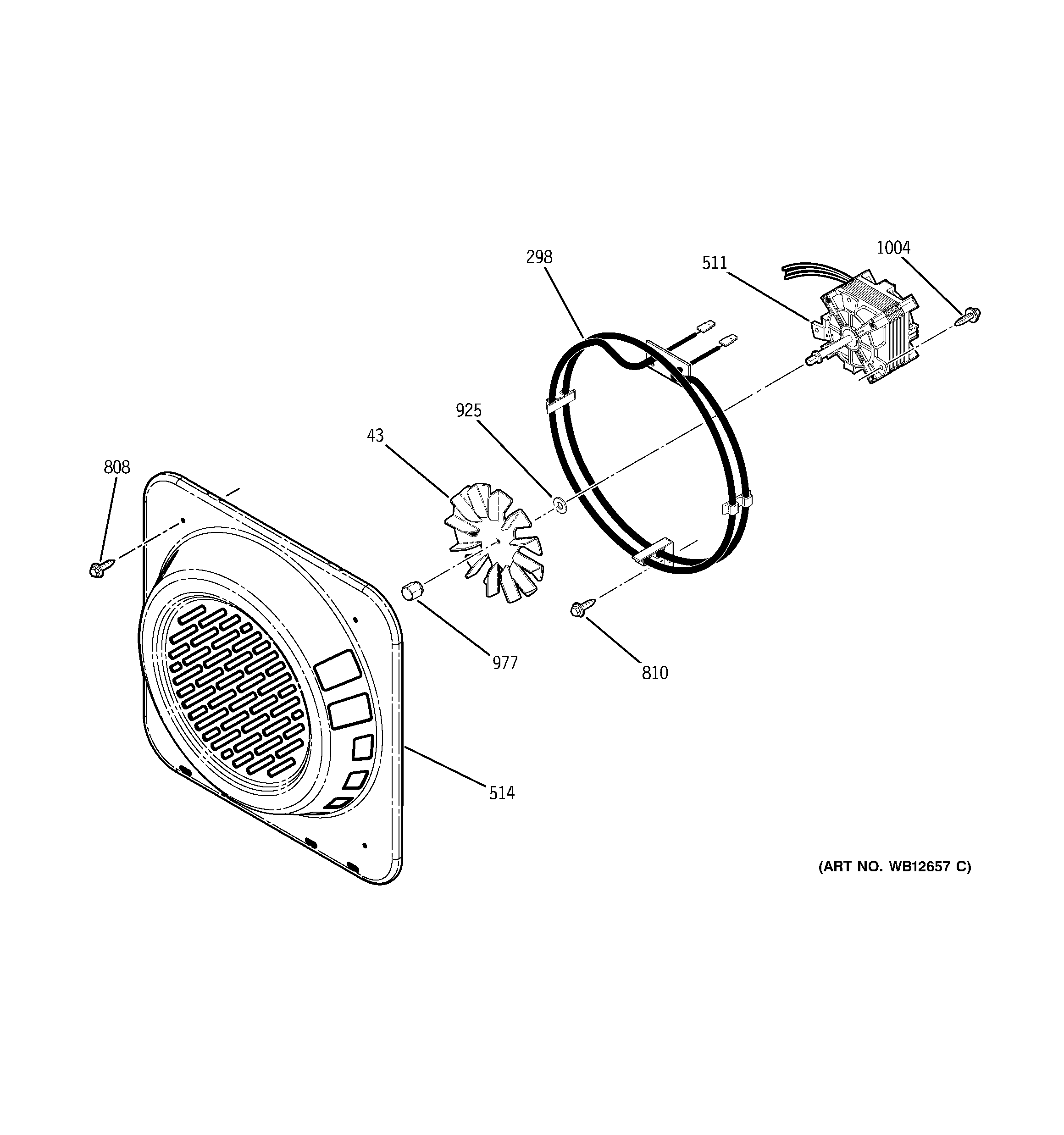 GE JS968BF4BB convection fan diagram