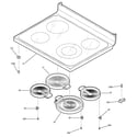 GE JB710CF2CC cooktop diagram