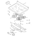 GE JB905KH2CC cooktop diagram