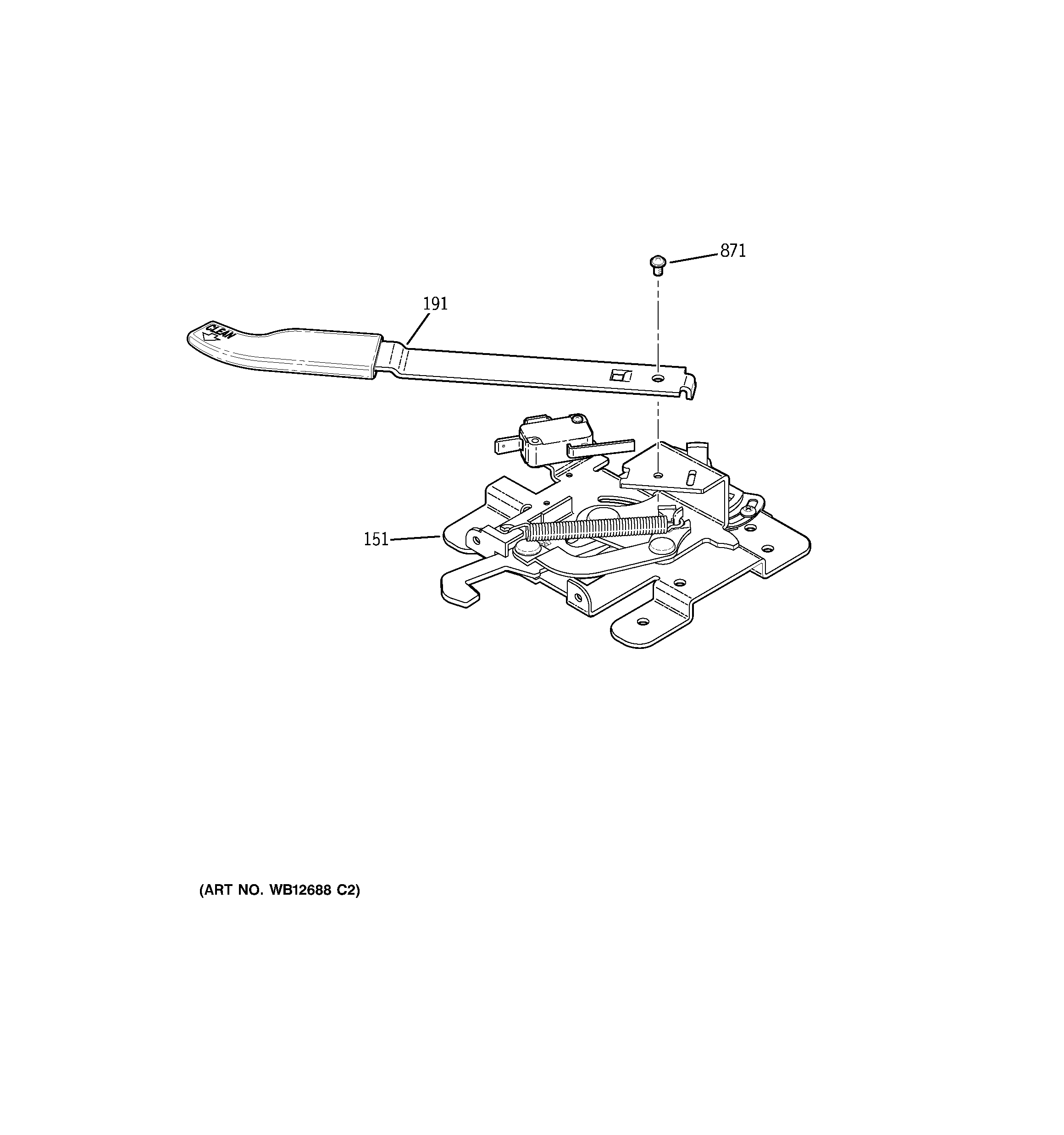 GE JBP68WXH2WW door lock diagram