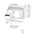GE TBX25PRBMRWW freezer door diagram