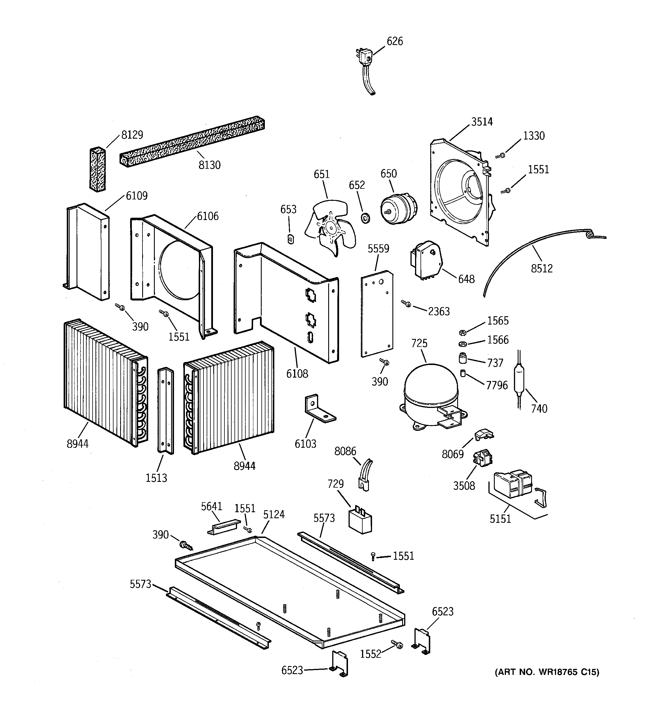 GE ZIF36NMARH unit parts diagram