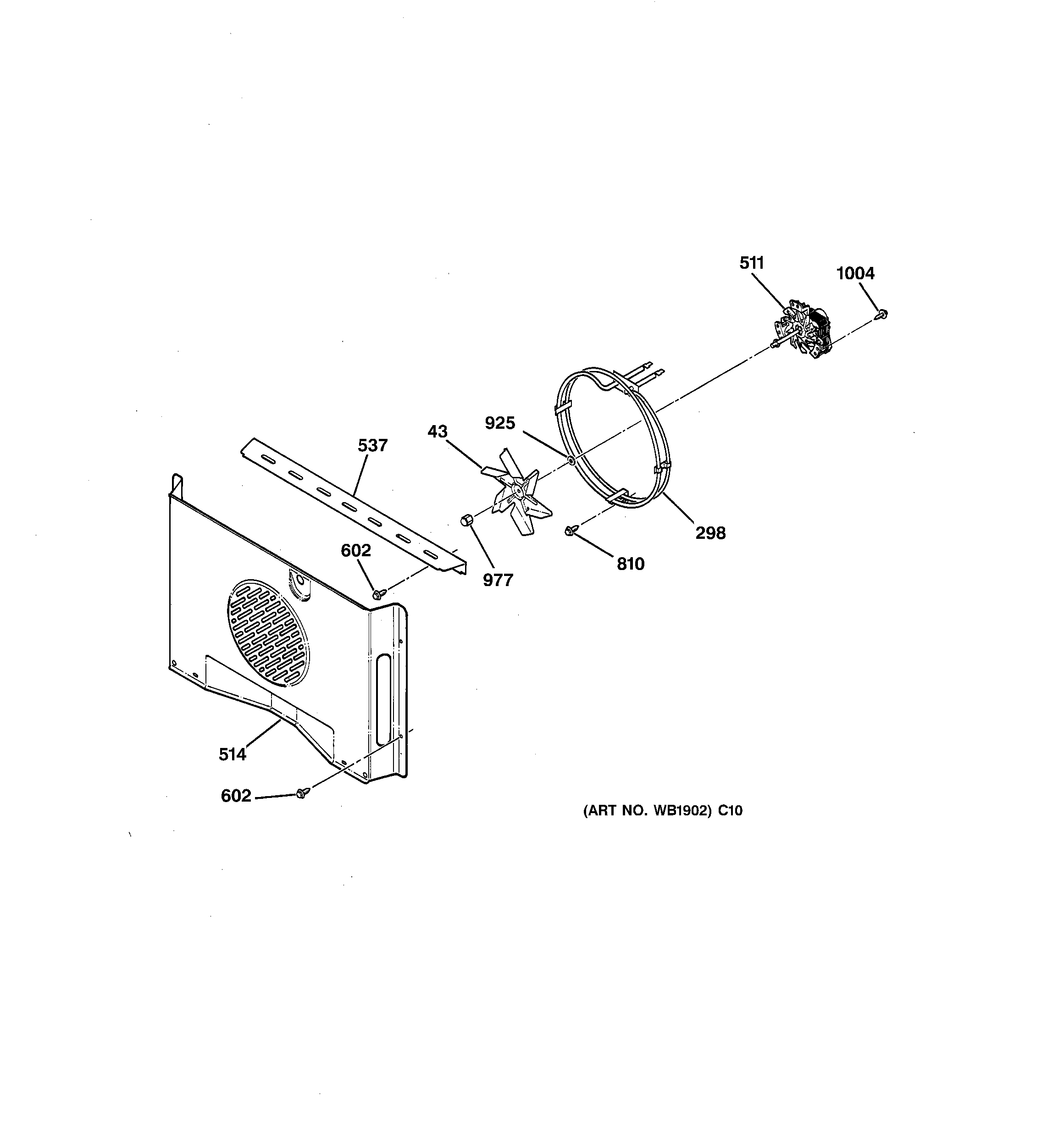 GE JSP56CD1CC convection fan diagram
