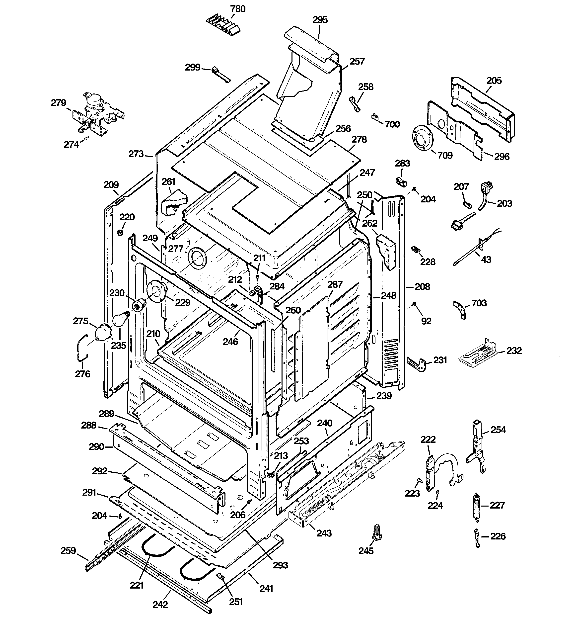 GE JGB905BEF3BB body parts diagram