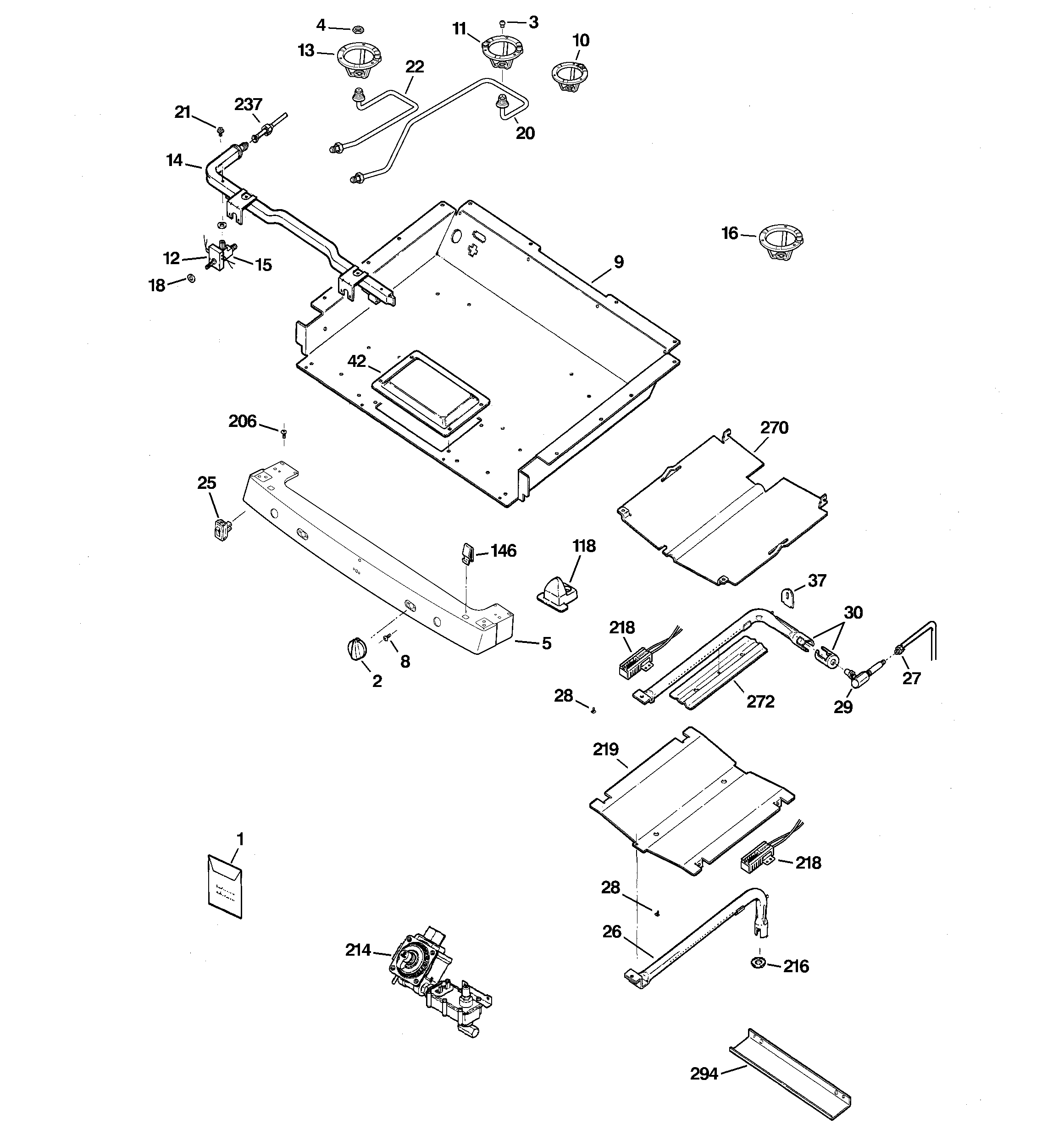 GE JGB902WEH3WW gas & burner parts diagram