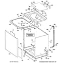GE WPRB9220D1CC cabinet, cover & front panel diagram