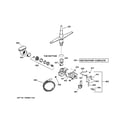 GE SSD3900J00WW motor-pump mechanism diagram
