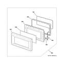 GE JE1860CH02 door parts diagram