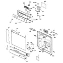 GE GSD3320C03BB escutcheon & door assembly diagram
