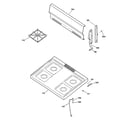 GE JGBS04BEH2WH control panel & cooktop diagram