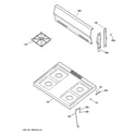 GE JGBS06PPH2WH control panel & cooktop diagram