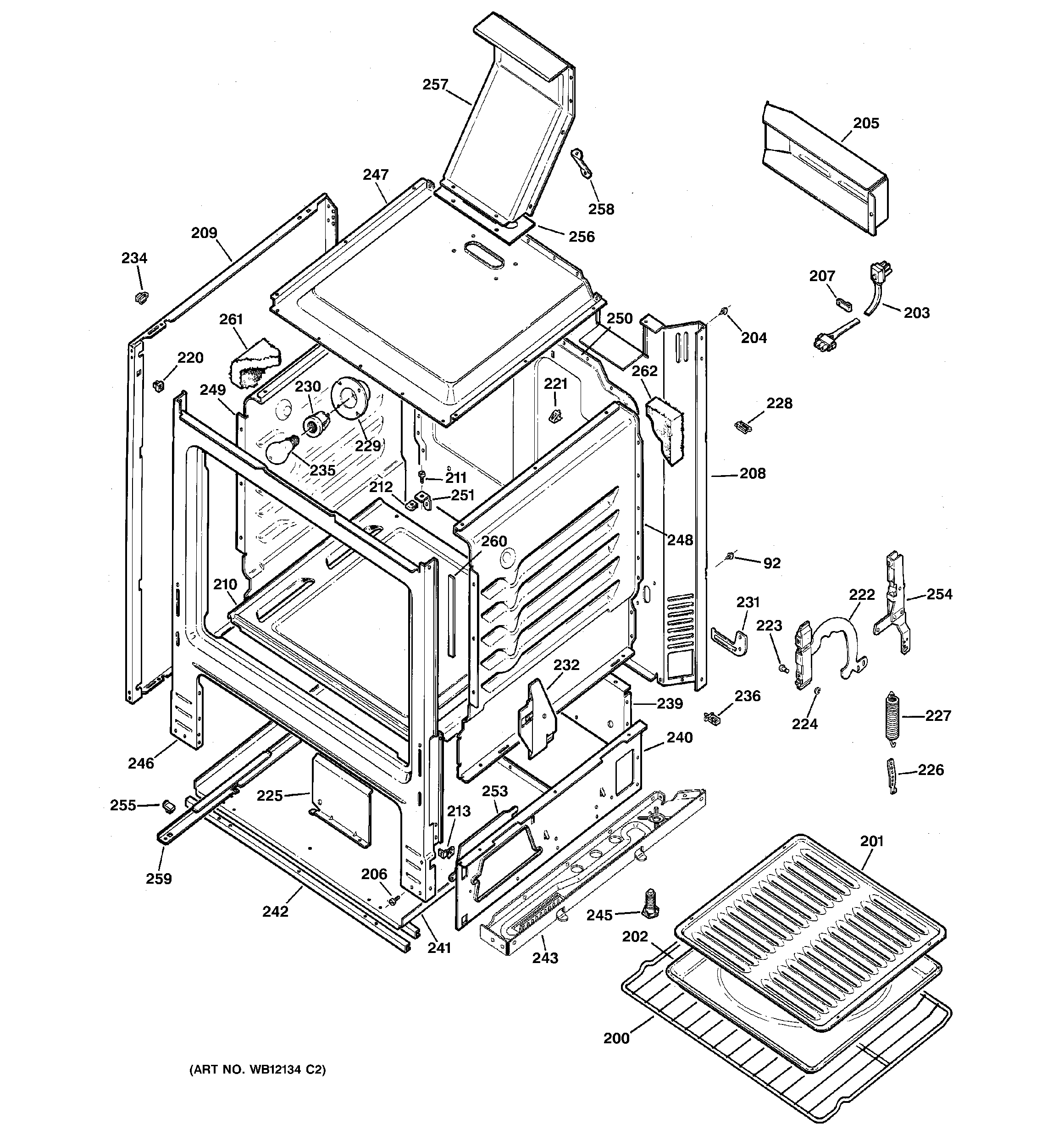 GE JGBS21HEH2WW body parts diagram