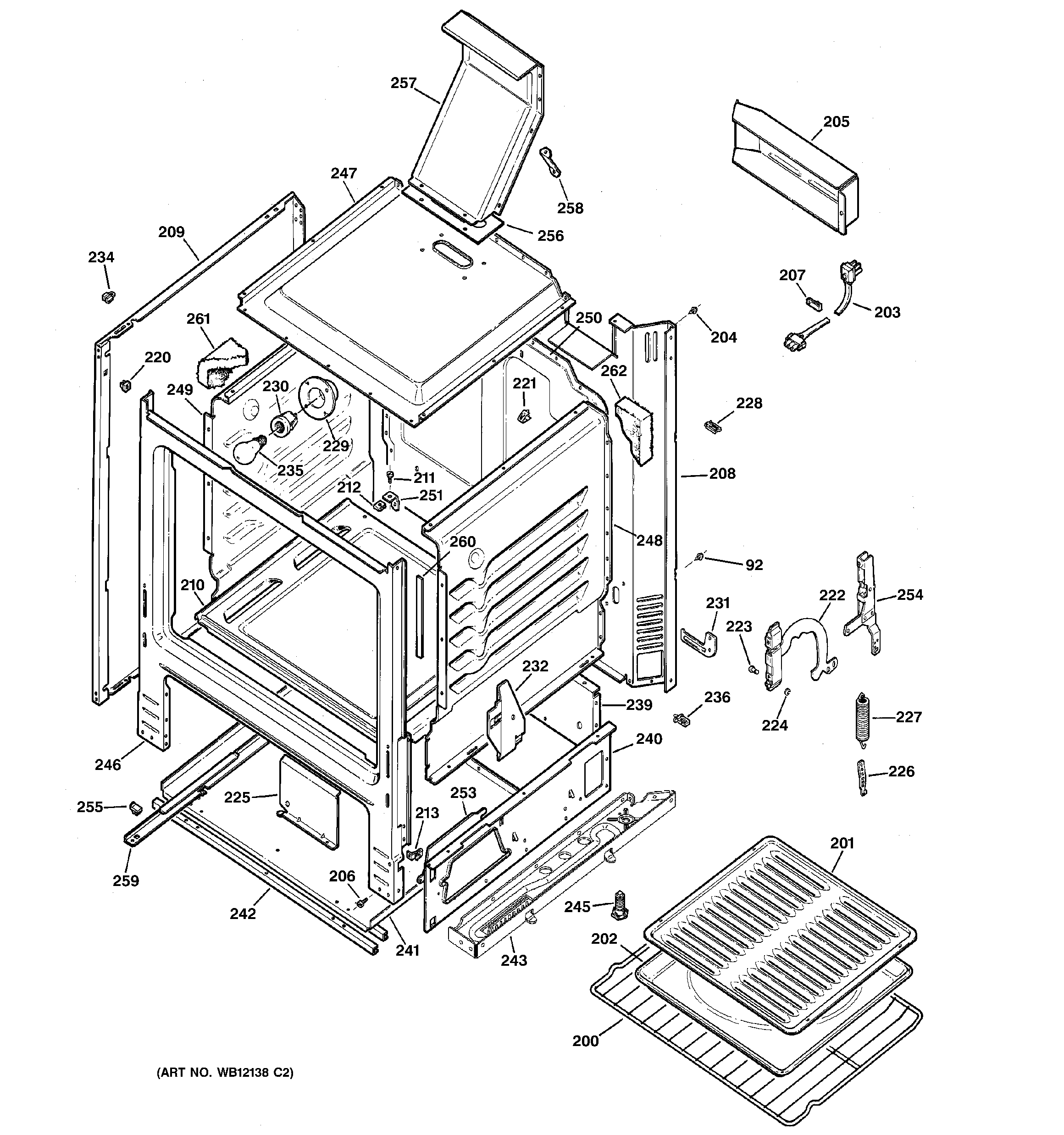 GE JGBS23BEH2BB body parts diagram