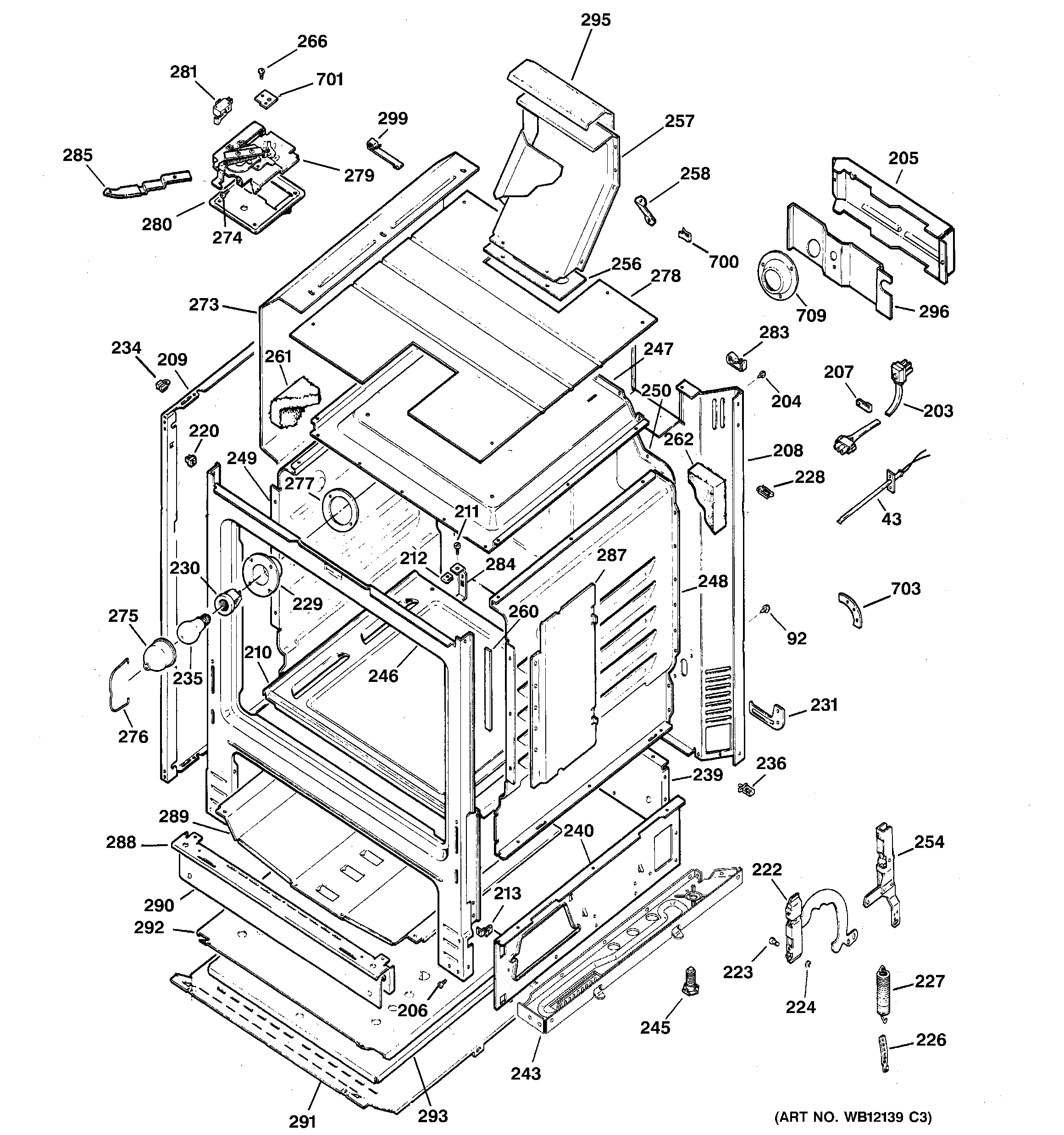 GE JGBP24BEH2CT body parts diagram