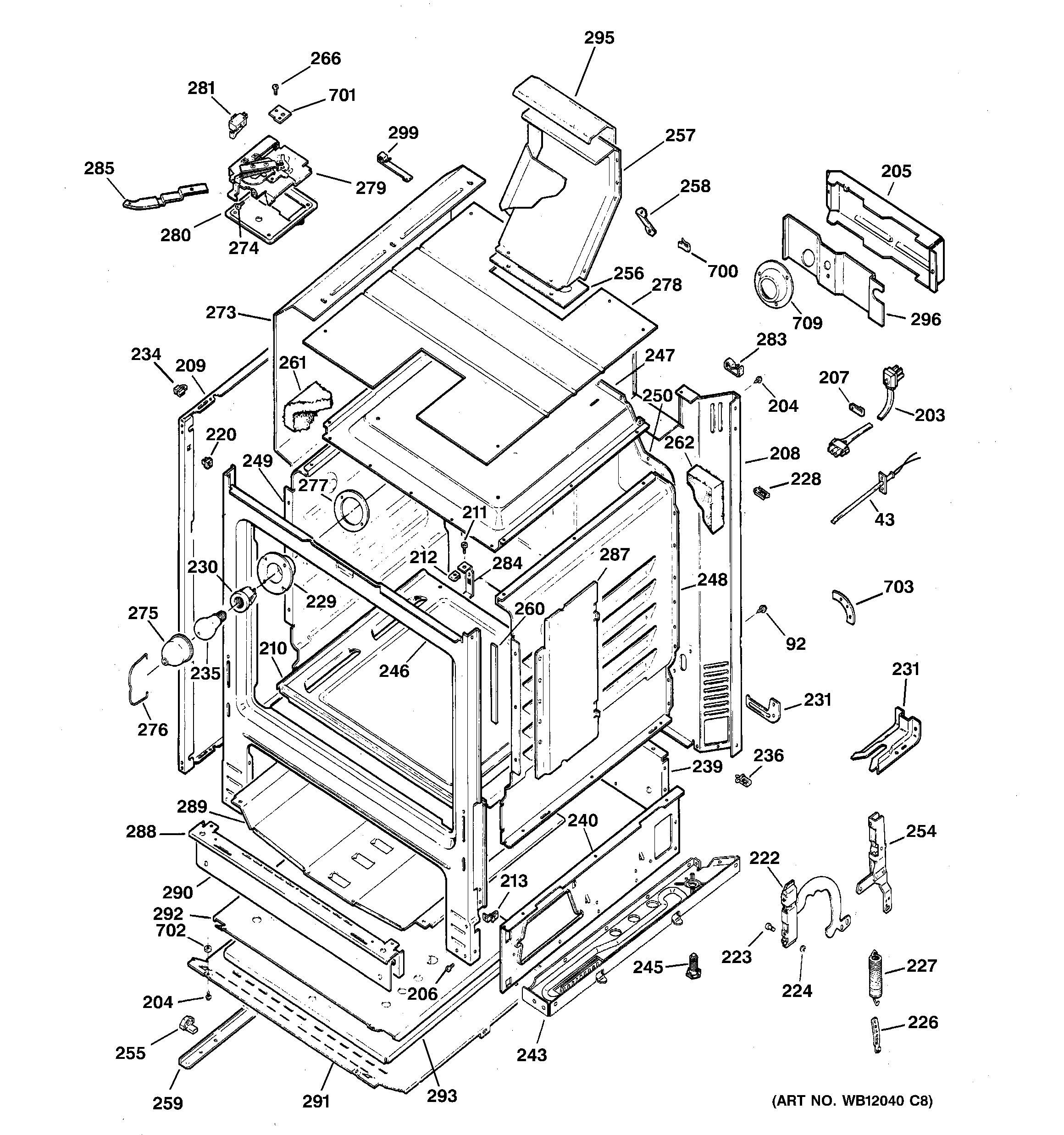 GE JGBP29SEJ1SS body parts diagram