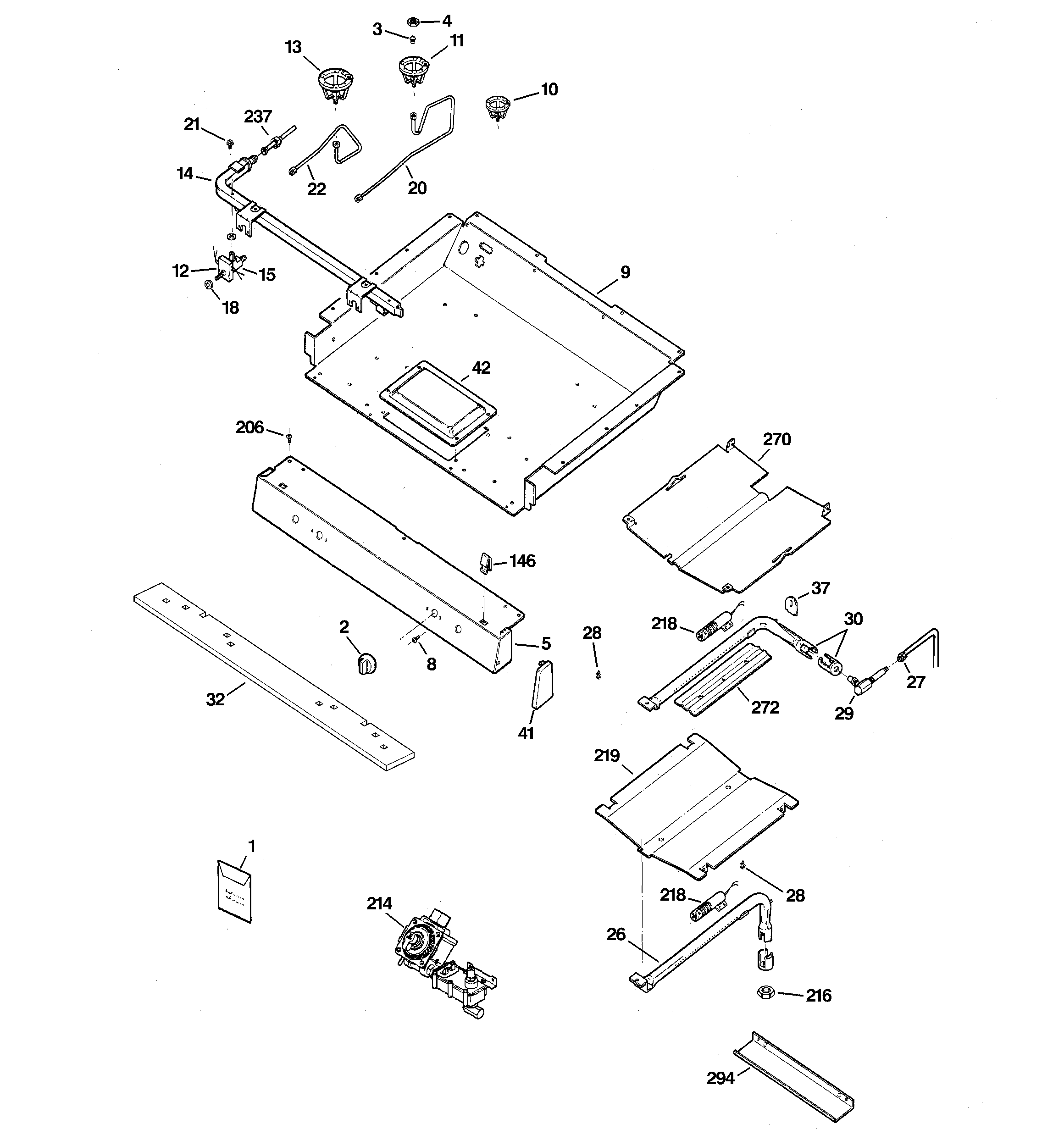 GE JGBP33SEH3SS gas & burner parts diagram