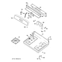 GE JGBS22BEH4CT control panel & cooktop diagram